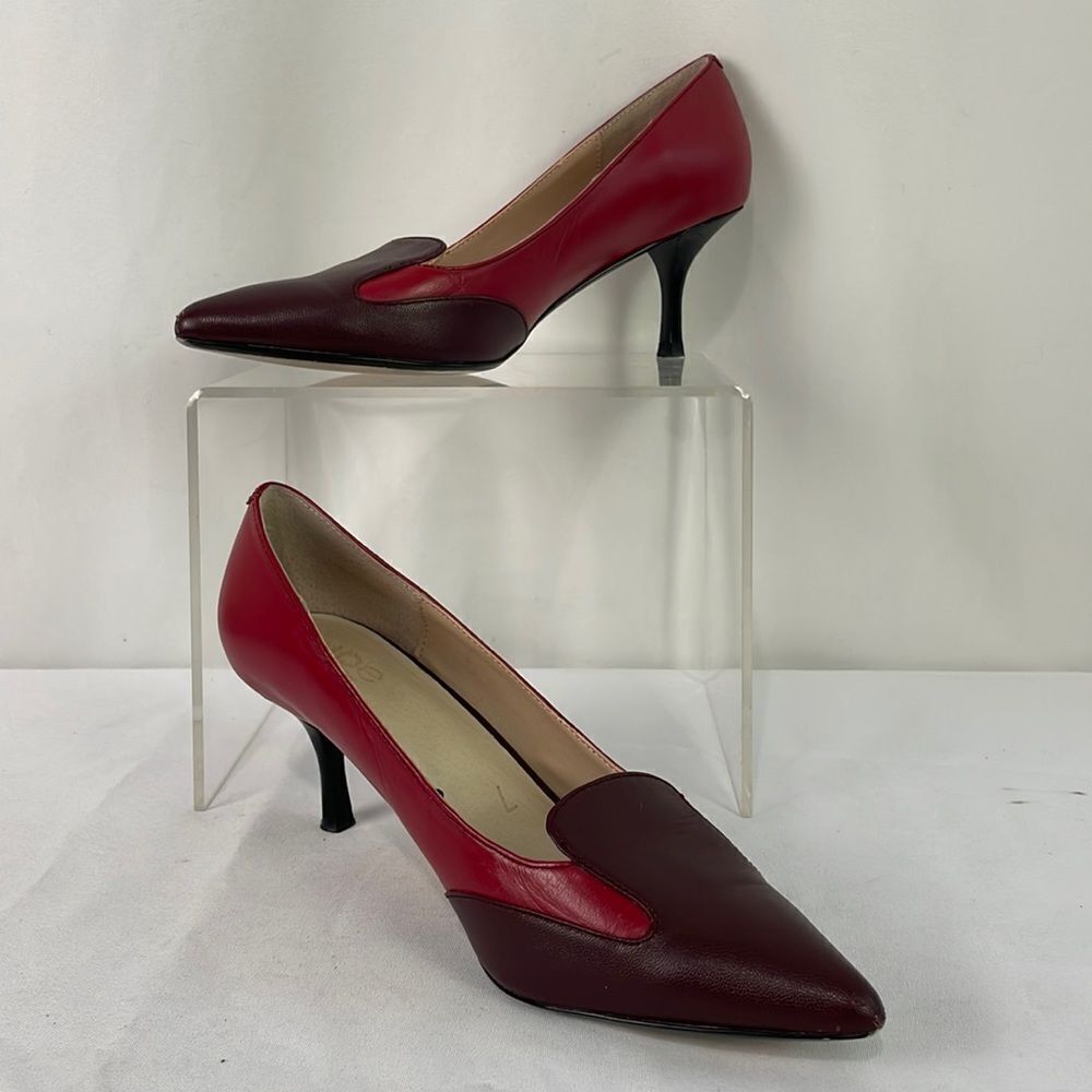 JOE fresh Red Maroon Mid Heel Pumps